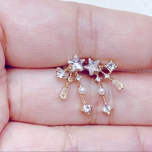 ❣️$25/3❣️ Little Tiny Star Rhinestone Stud Earrings - Picture 3 of 8